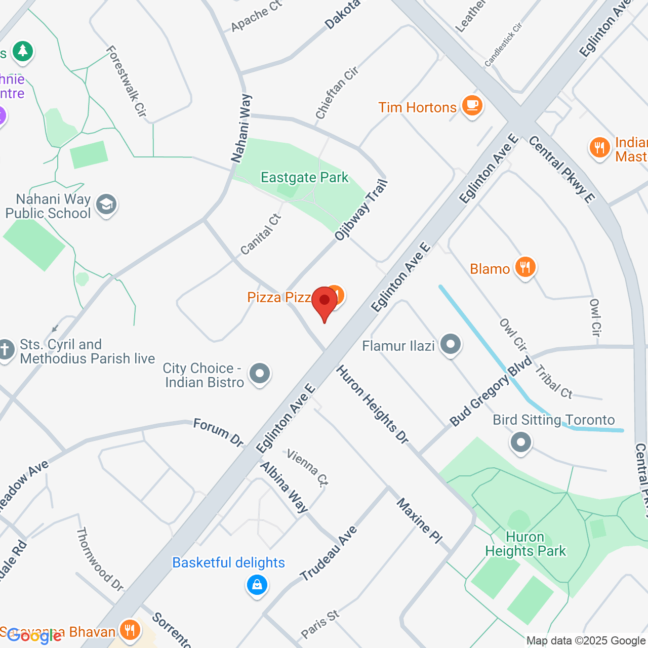 Street map for Sauga Cannabis, 295 Eglinton Ave E, Mississauga ON
