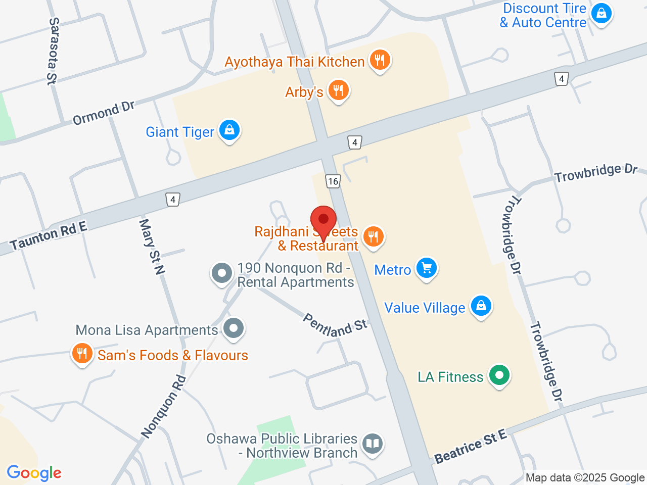 Street map for Hunny Pot Cannabis, 1288 Ritson Rd N, Oshawa ON