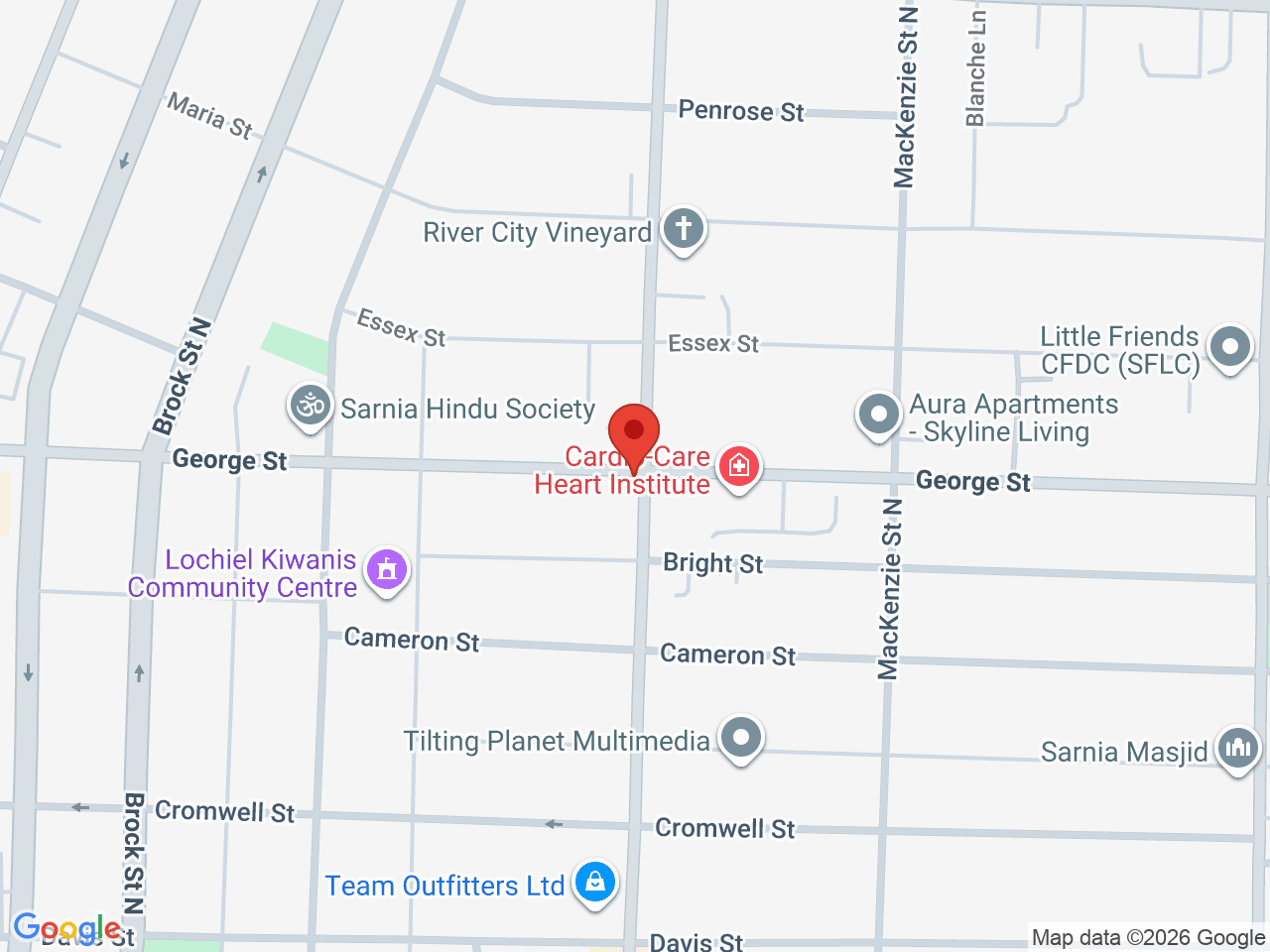 Street map for Discounted Cannabis, 317 George St, Sarnia ON