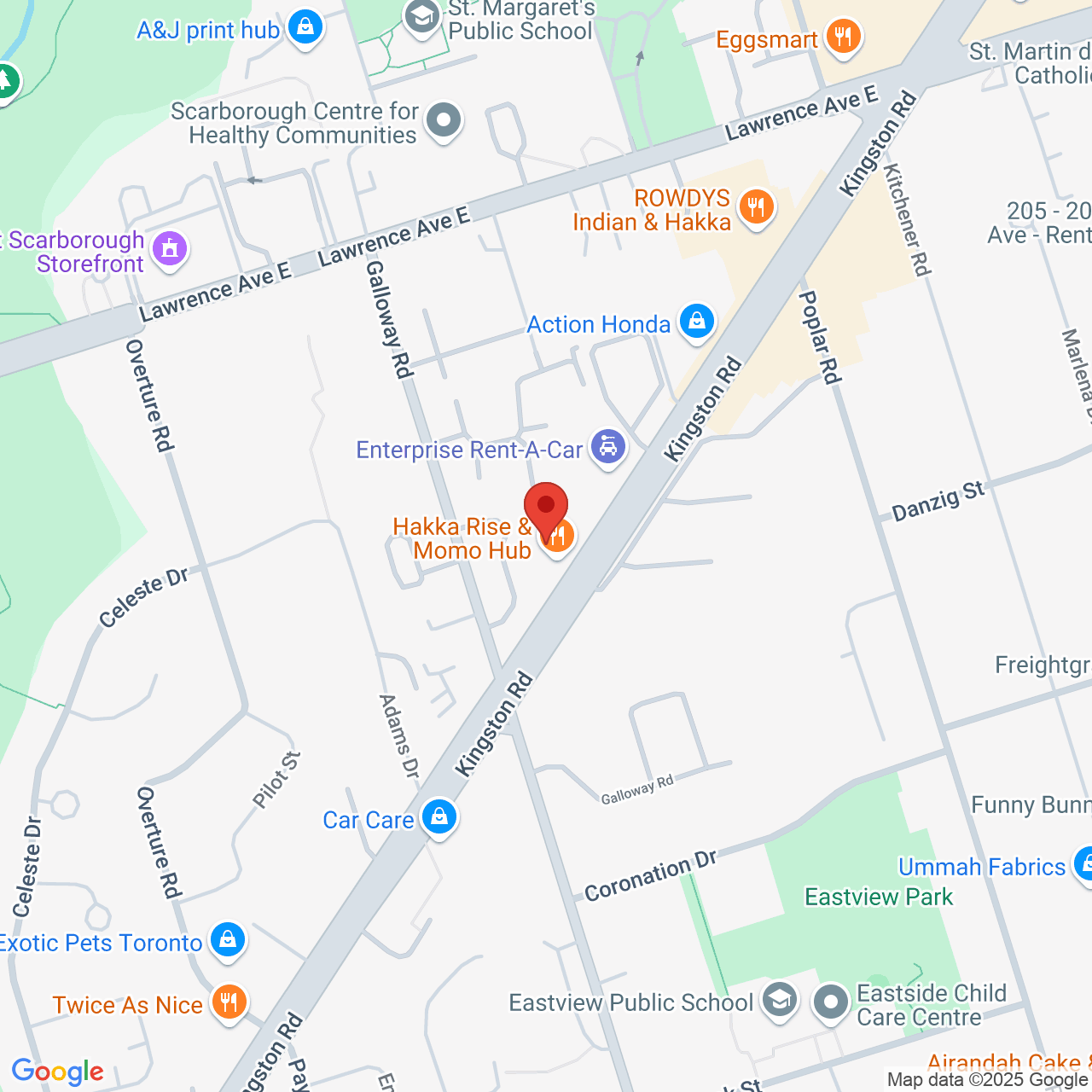 Street map for Cannabis Hut, 4286 Kingston Rd unit 9, Scarborough ON