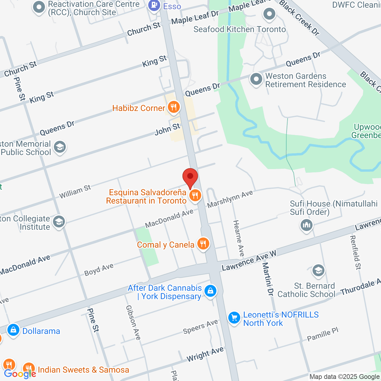 Street map for Cannabis Hut, 1746 Jane St, Toronto ON