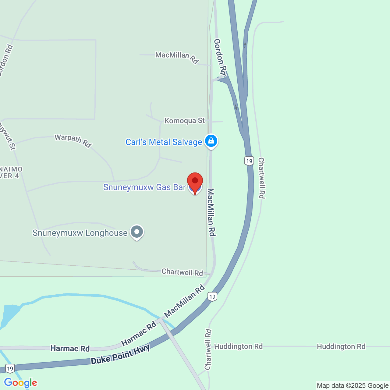Street map for Coast Salish Canna, 1449 MacMillan Rd, Nanaimo BC