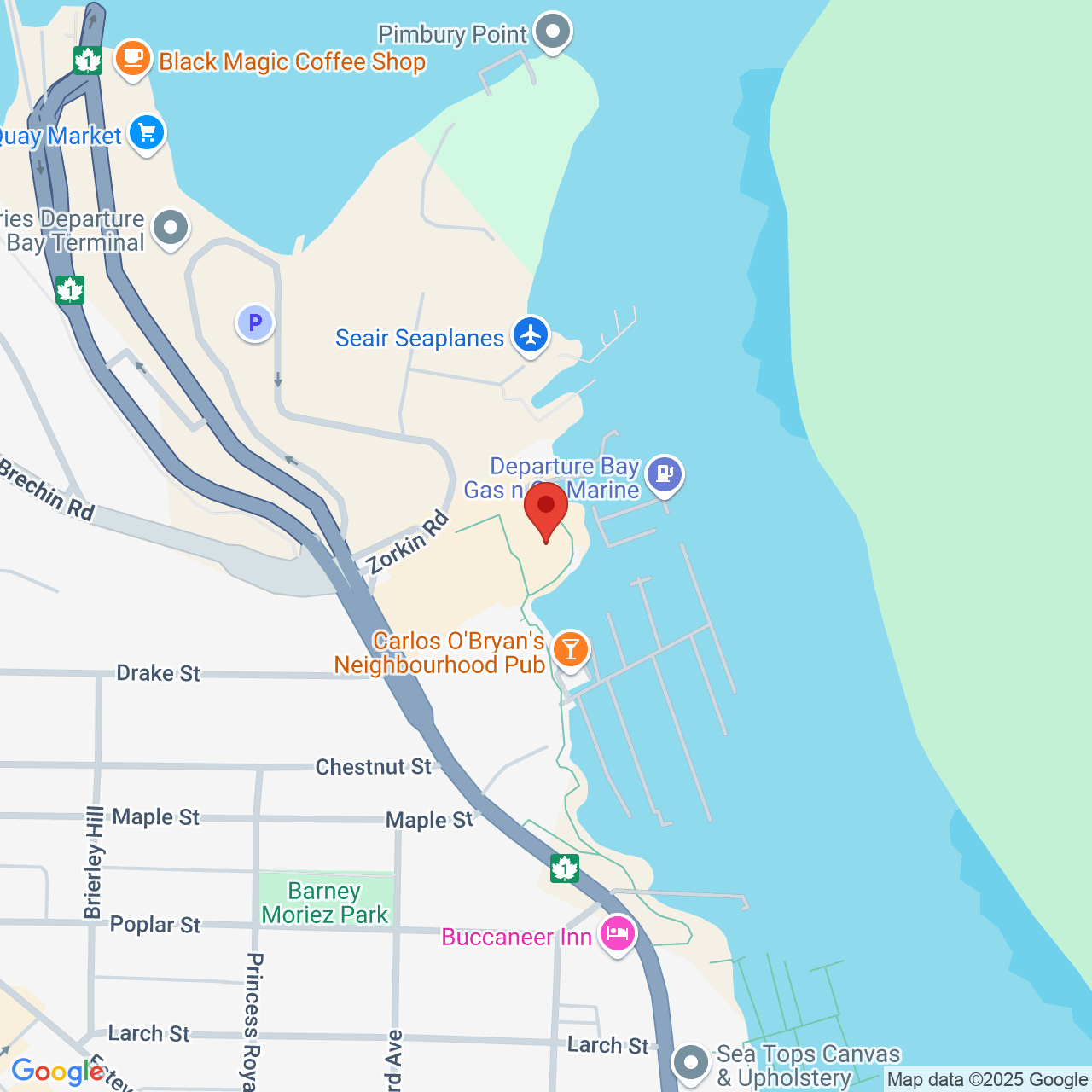 Street map for Coast Salish Canna, 1840 Stewart Ave #420, Nanaimo BC