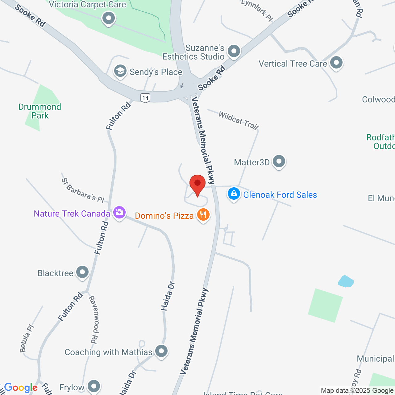 Street map for Old Growth Cannabis, 681 Allandale Rd #103B, Colwood BC