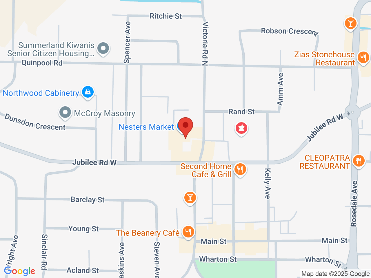 Street map for Hi Cannabis, 13604 Victoria Rd N Unit 3, Summerland BC