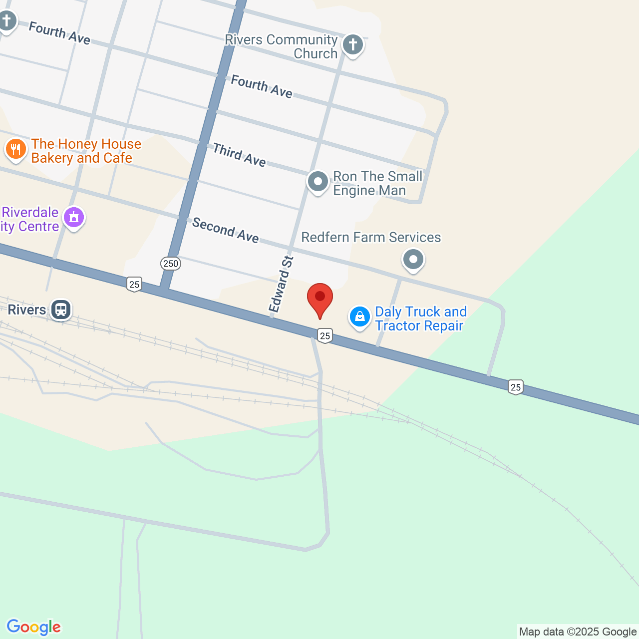 Street map for The Haze Co., 241 First Ave, Rivers MB