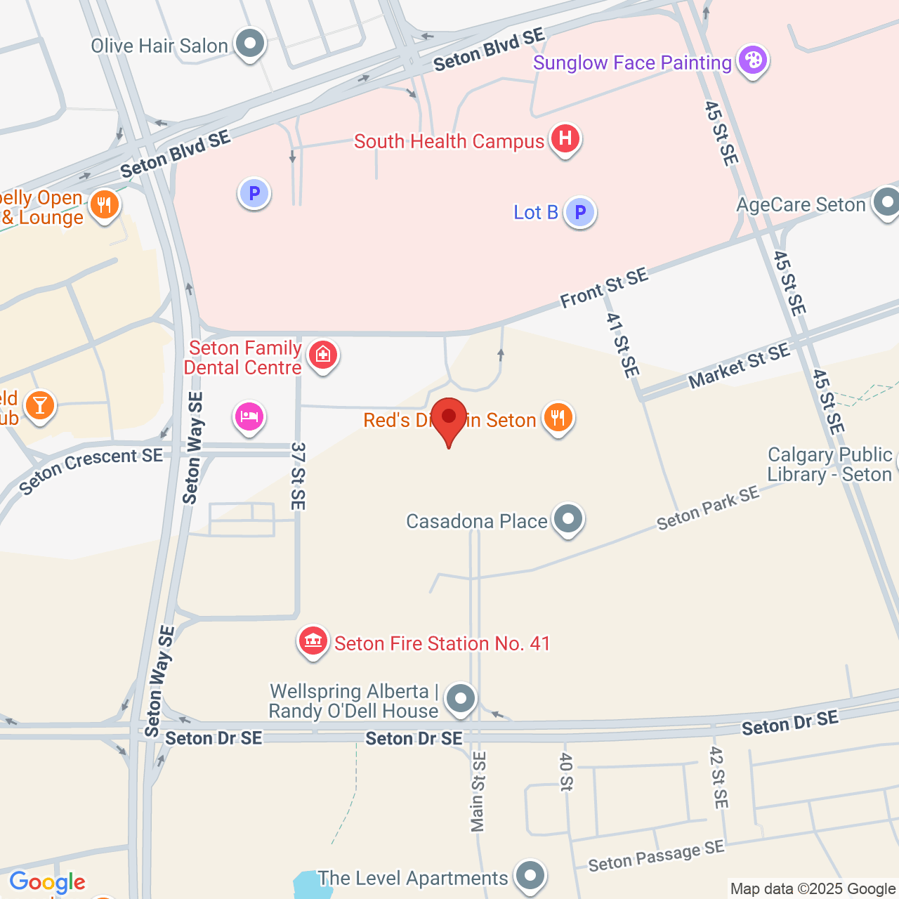 Street map for Calgary Co-op Seton Cannabis, 3935 Market St SE, Calgary AB