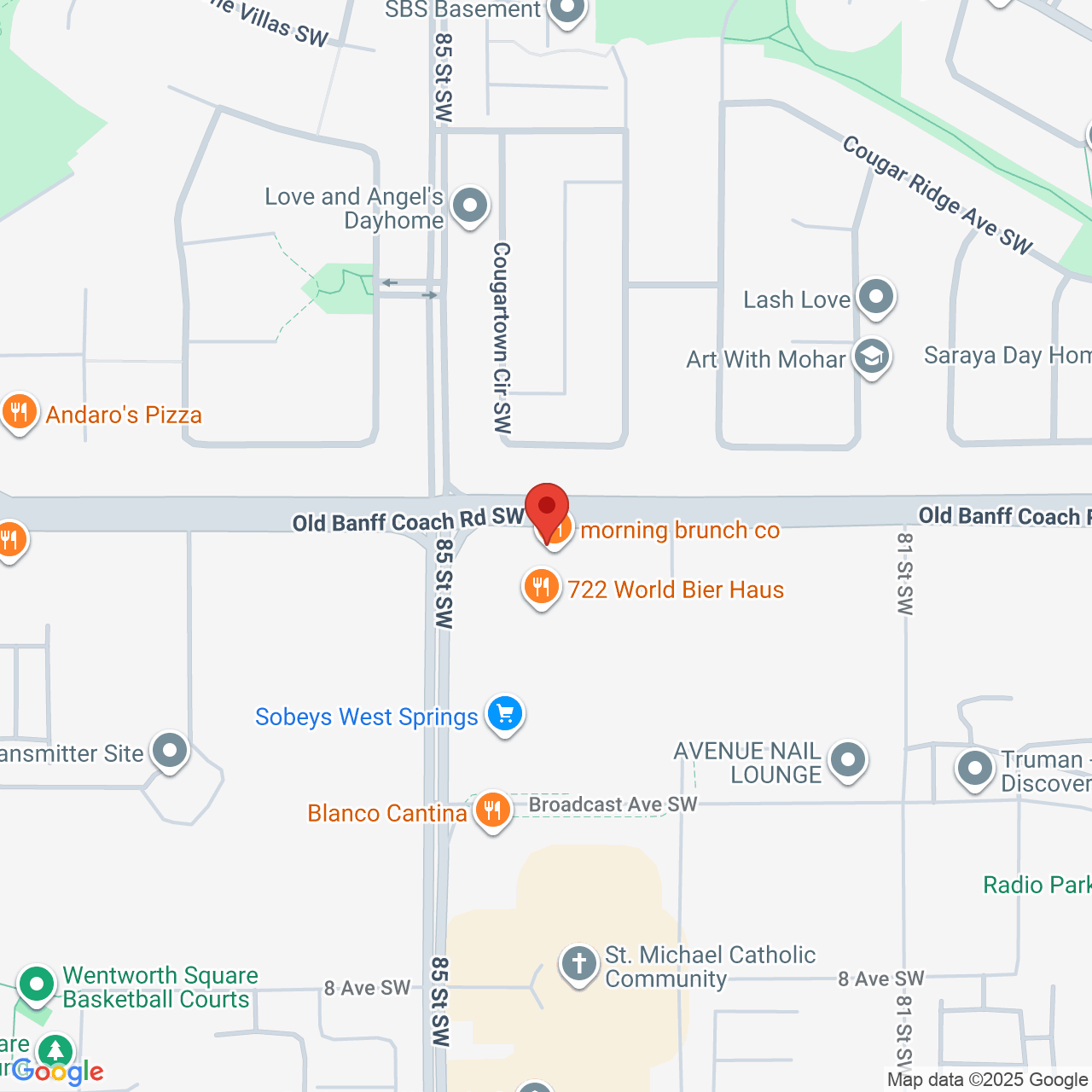 Street map for Canna Cabana, 309-722 85 St SW, Calgary AB