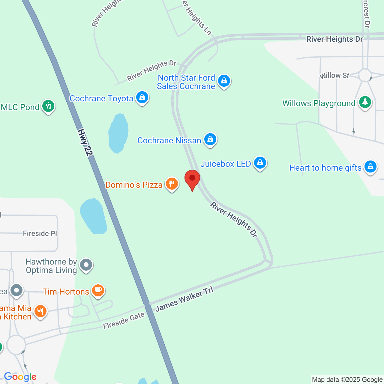 Street map for Canna Cabana, 1109-4A River Heights Dr, Cochrane AB