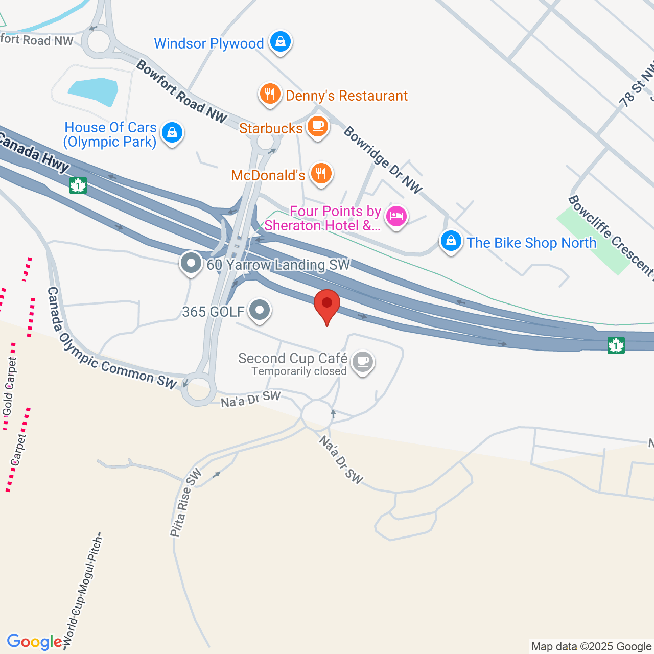 Street map for Flamingo + Cannabis, 420 Na'a Common SW, Calgary AB