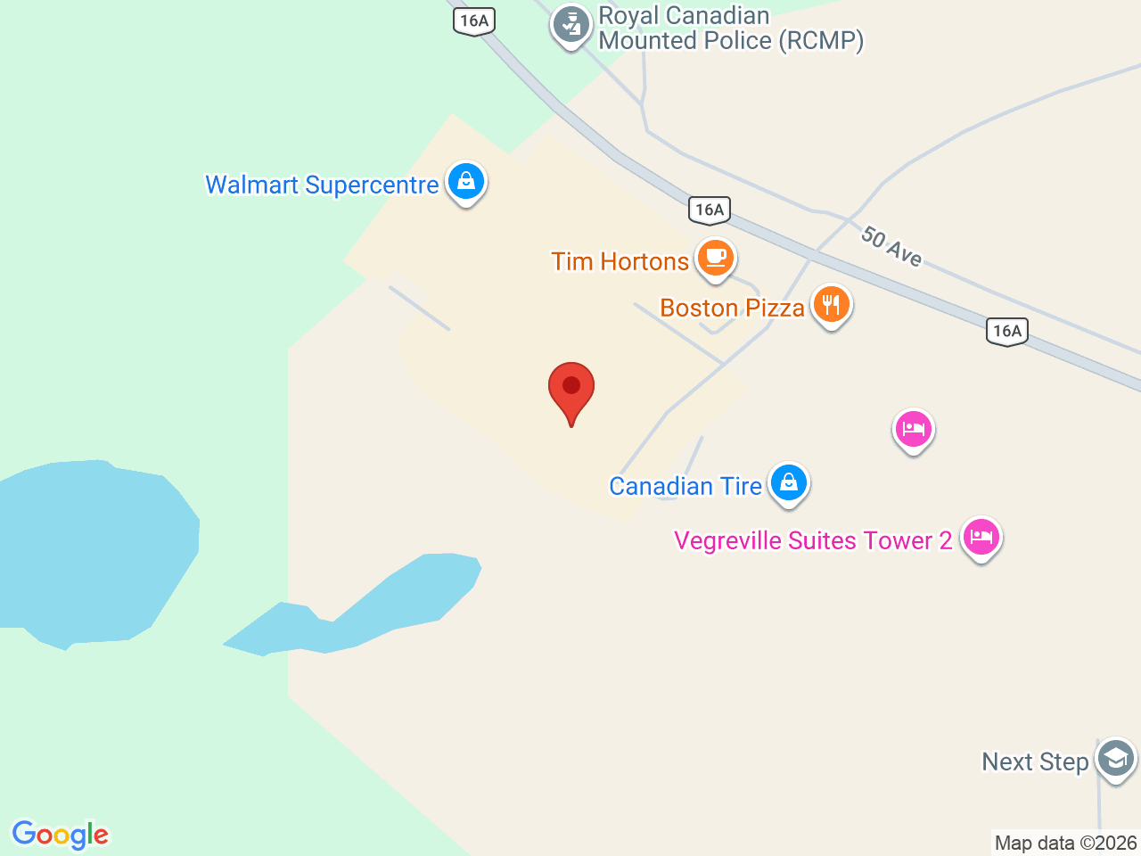 Street map for One Plant, 6817 AB-16A Unit #1, Vegreville AB