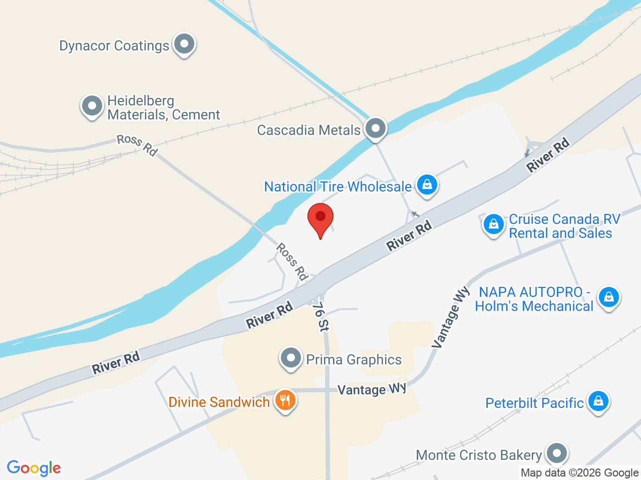 Street map for 420 Cannabis, 7389 River Rd Unit 2A, Delta BC
