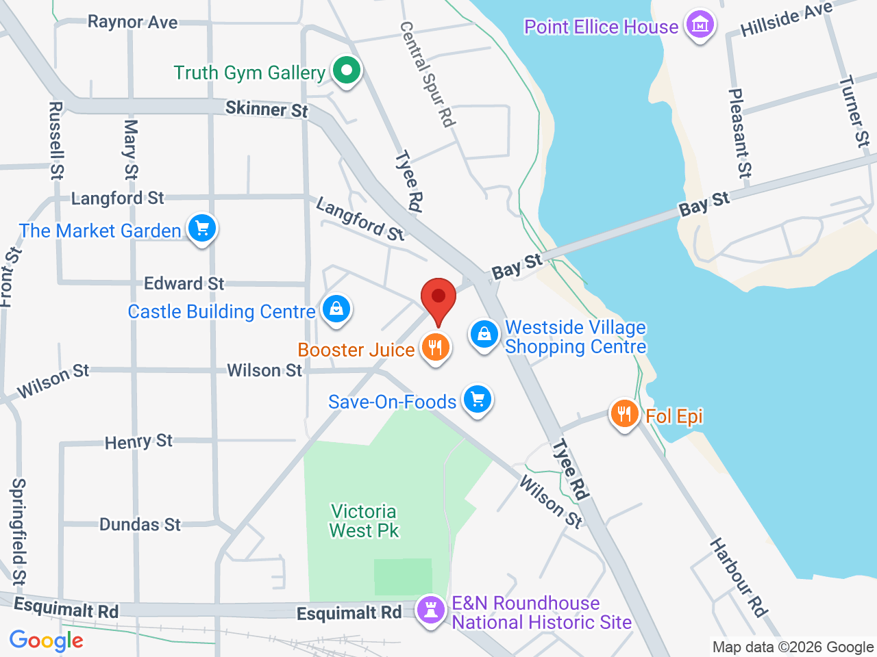 Street map for Flight Cannabis, 182 Wilson St #130, Victoria BC