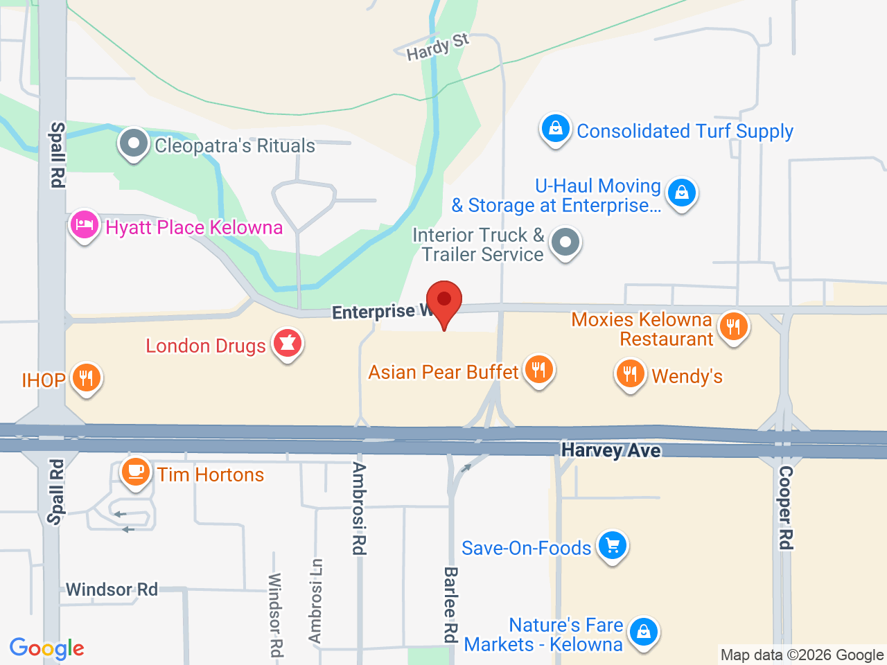 Street map for Flora Cannabis, 2009 C Enterprise Way, Kelowna BC