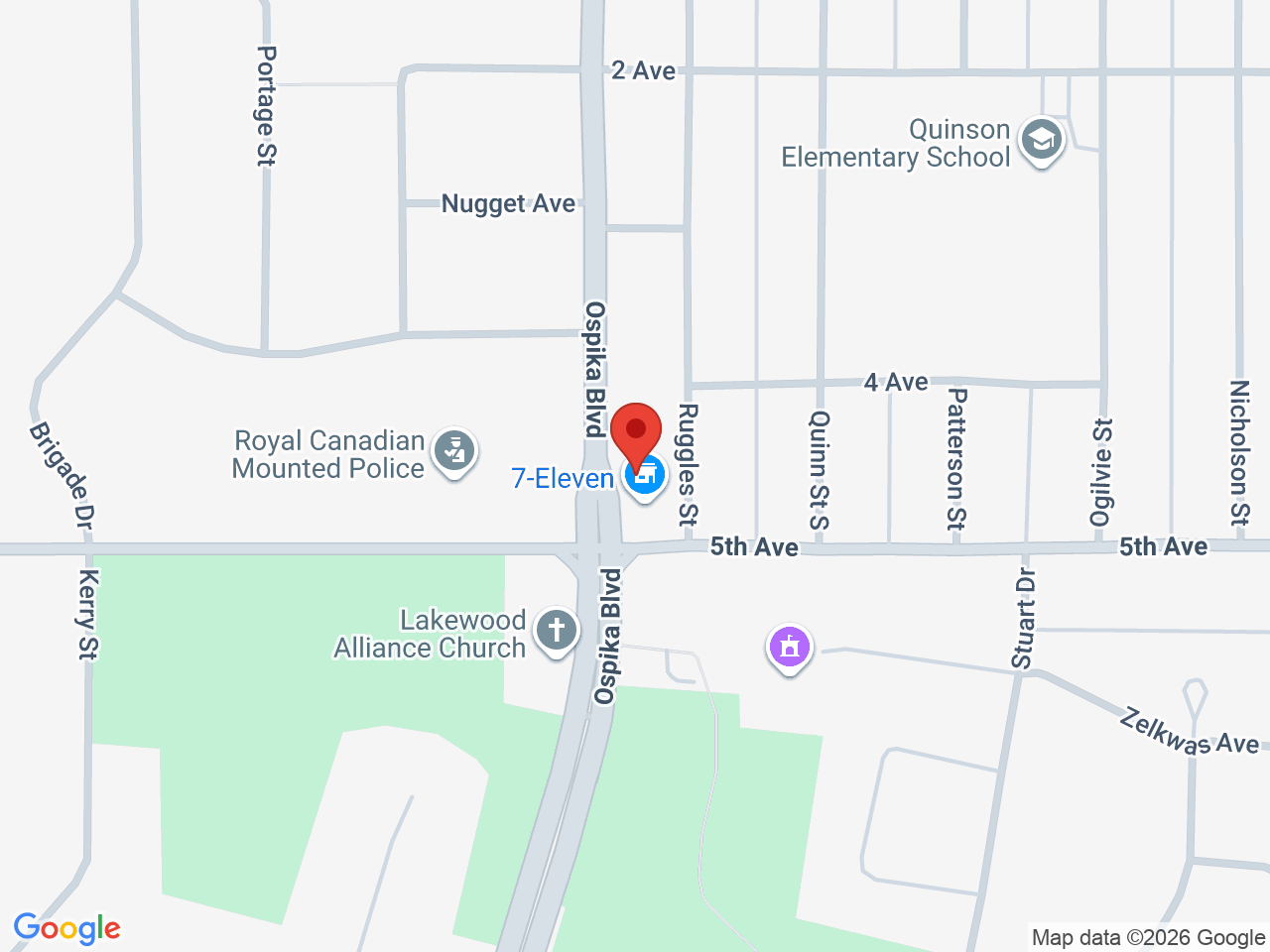 Street map for Grasshopper Retail Inc., 470 Ospika Blvd N, Prince George BC