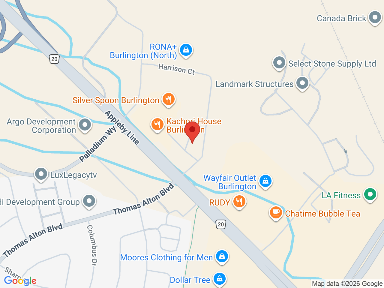 Street map for Canna Cabana, 3221 Appleby Line Unit 5 CRU 7, Burlington ON