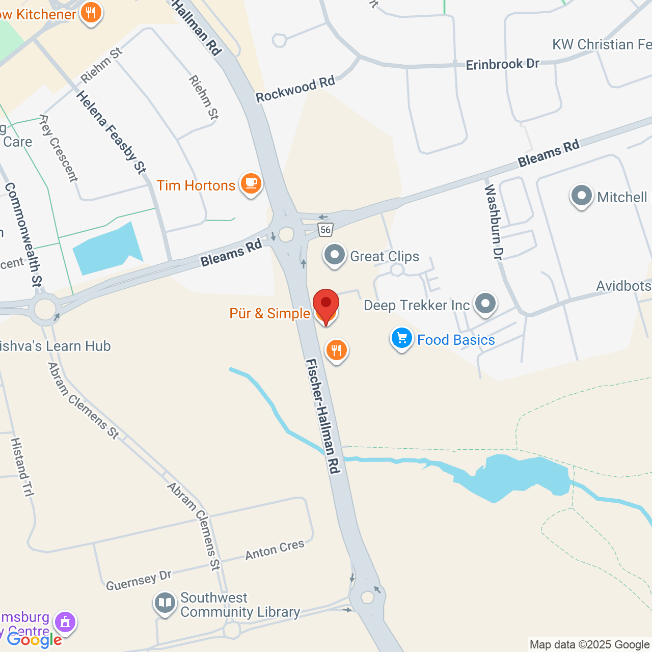 Street map for Canna Cabana, 1270 Fischer-Hallman Rd Unit D7, Kitchener ON