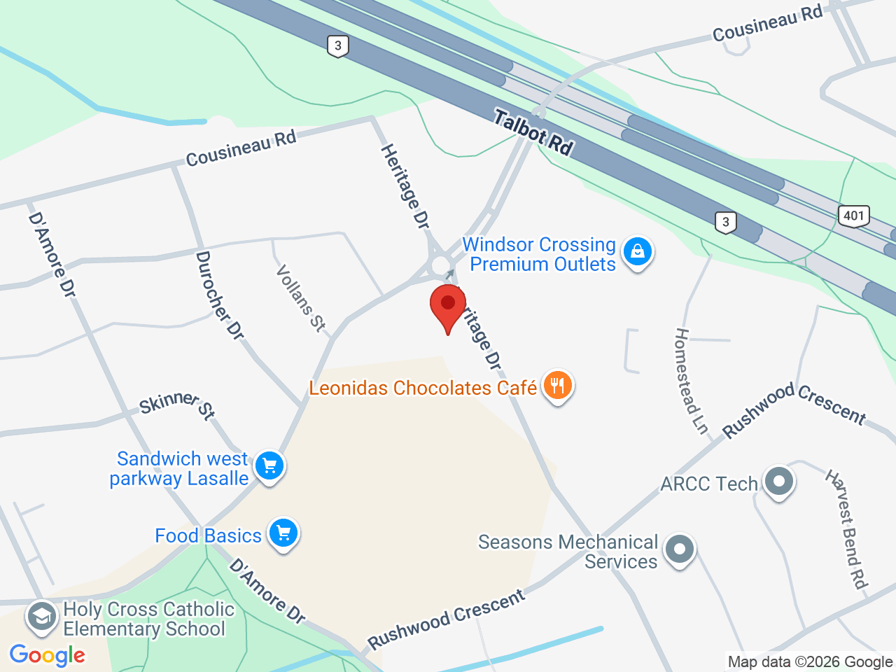 Street map for Canna Cabana, 2055 Sandwich W Pkwy unit 1b, LaSalle ON