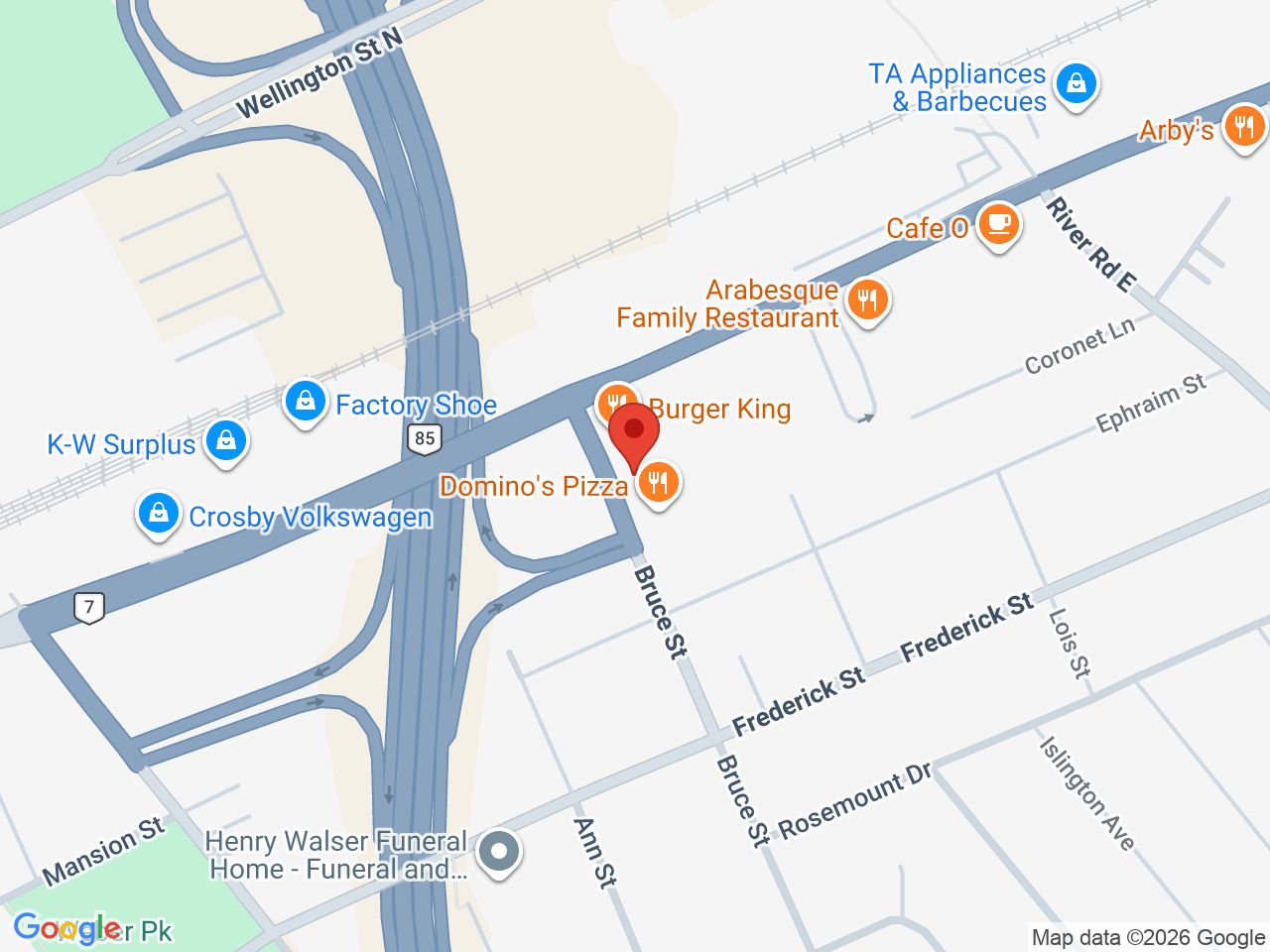 Street map for Discounted Cannabis, 809 Victoria St N, Kitchener ON