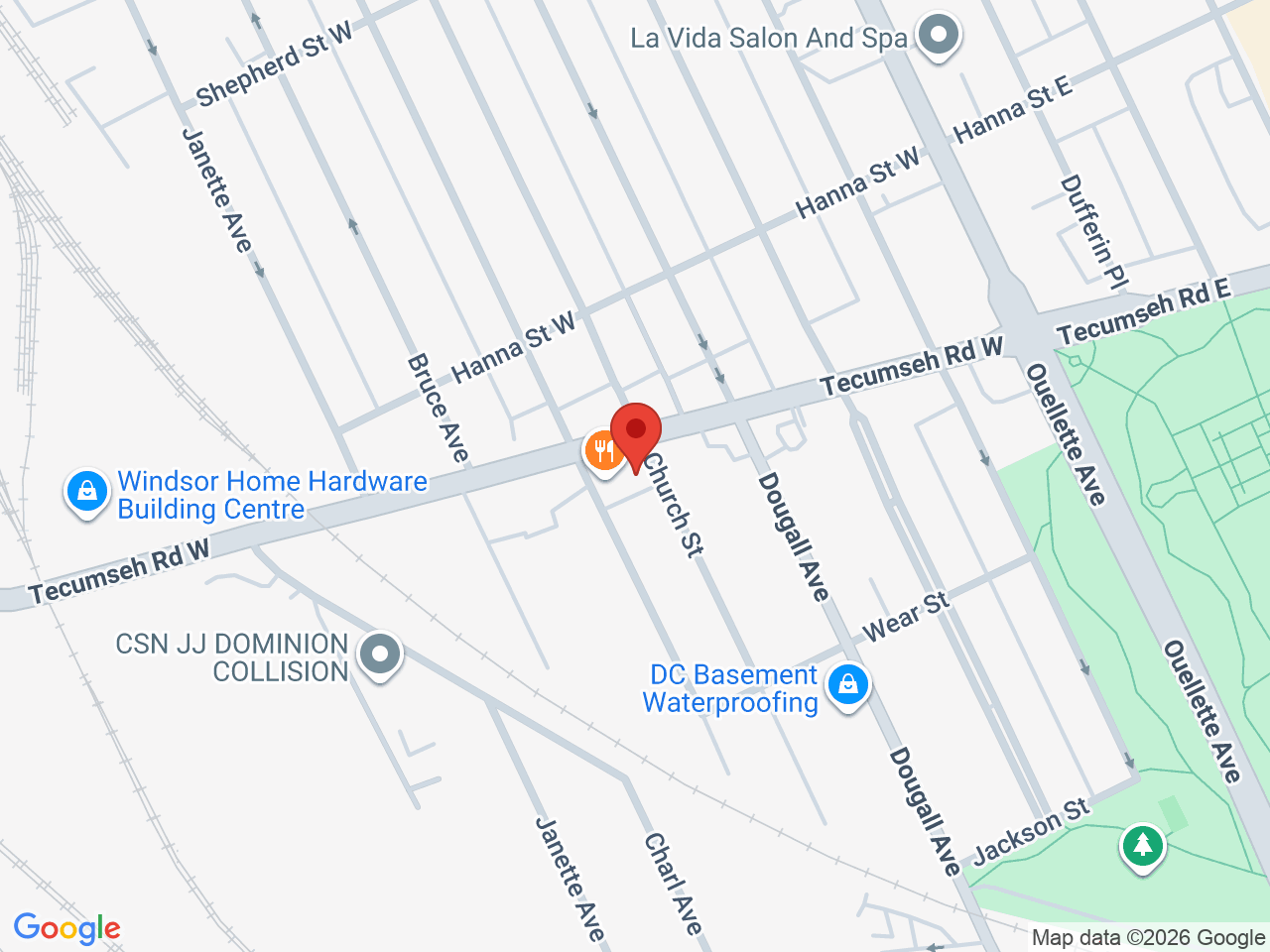 Street map for Discounted Cannabis, 405 Tecumseh Rd W, Windsor ON