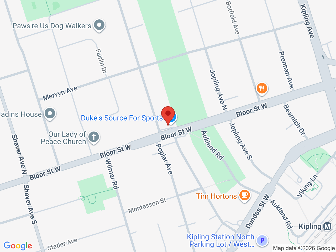 Street map for Inca Cannabis, 3880 Bloor St W, Etobicoke ON