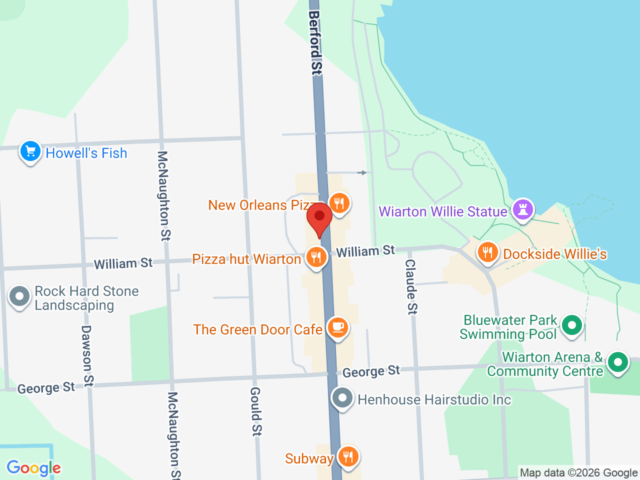 Street map for Maple Leaf Cannabis, 632 Berford St, Wiarton ON