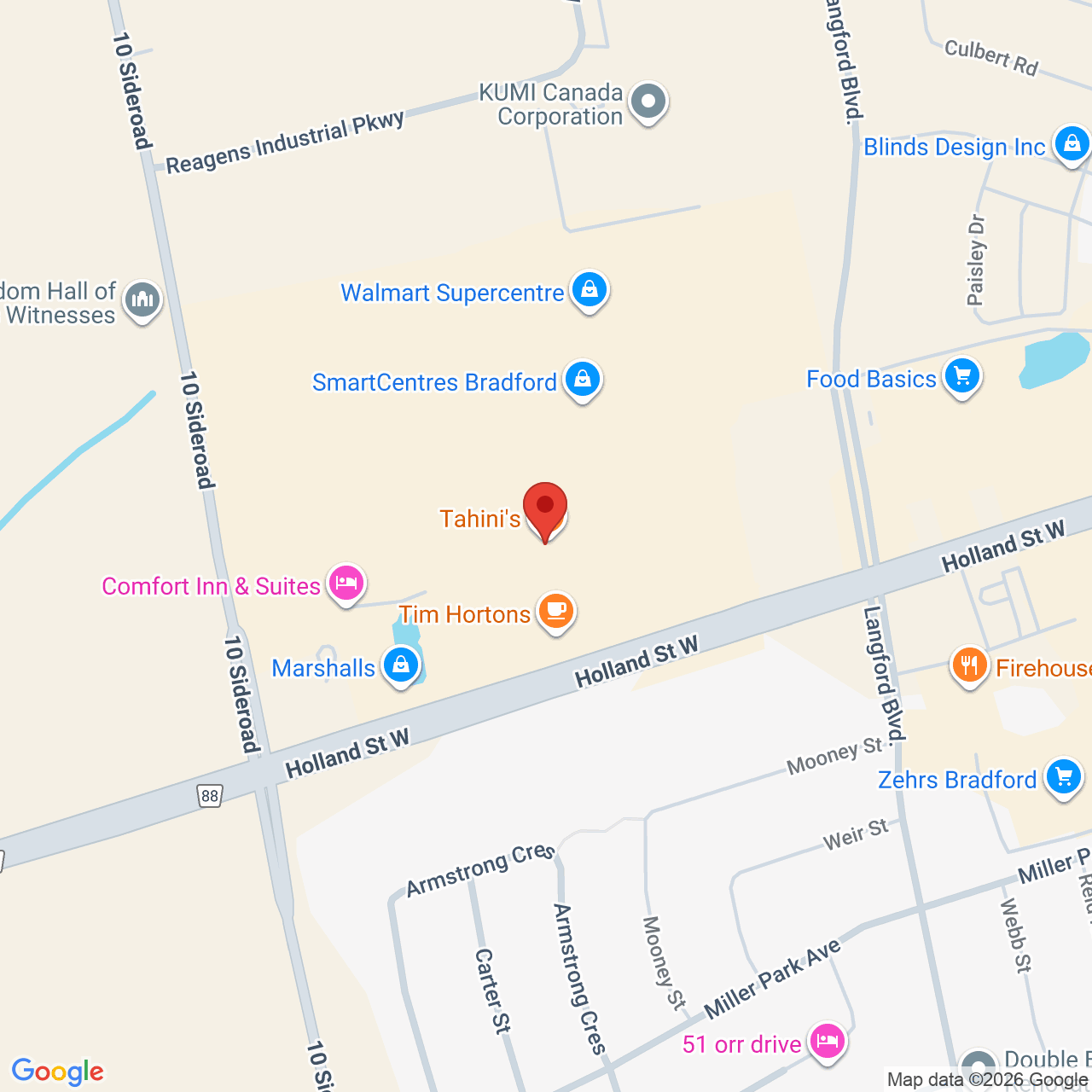 Street map for Pop's Cannabis Co., 547 Holland St W, Bradford ON
