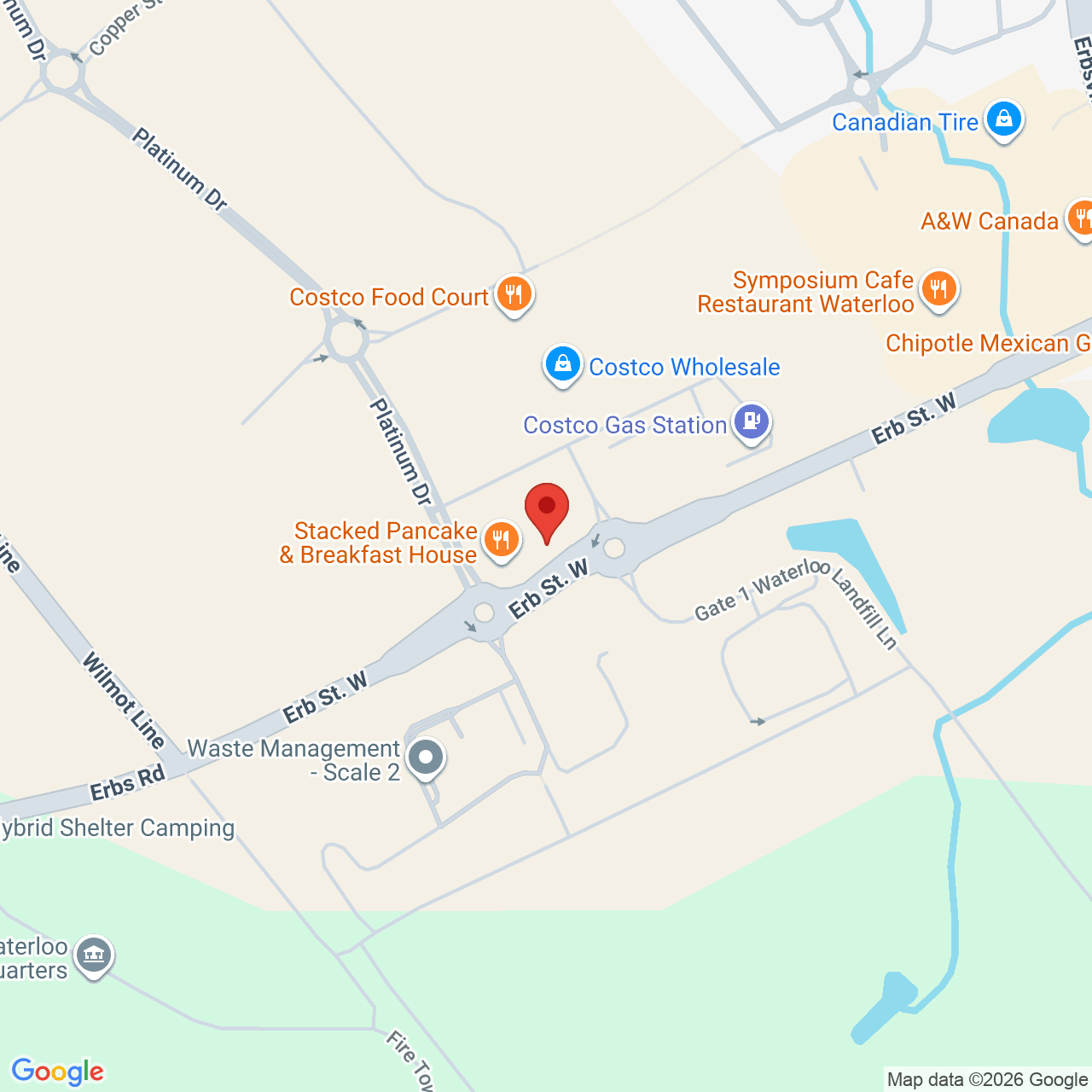 Street map for Pop's Cannabis Co., 922 Erb St. W #6, Waterloo ON