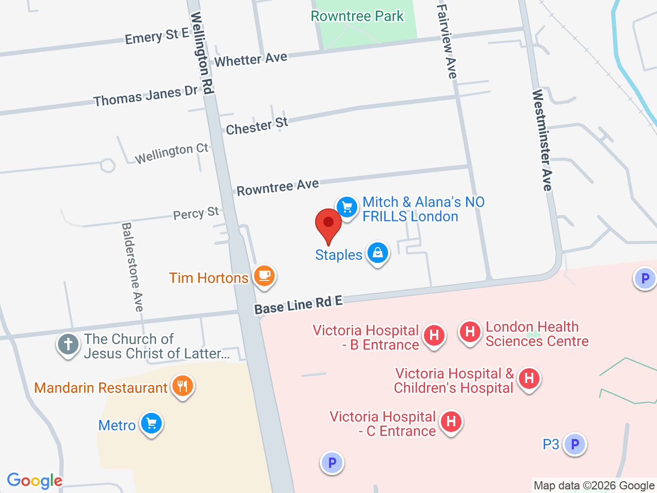 Street map for Hunny Pot Cannabis, 334 Wellington Rd, London ON