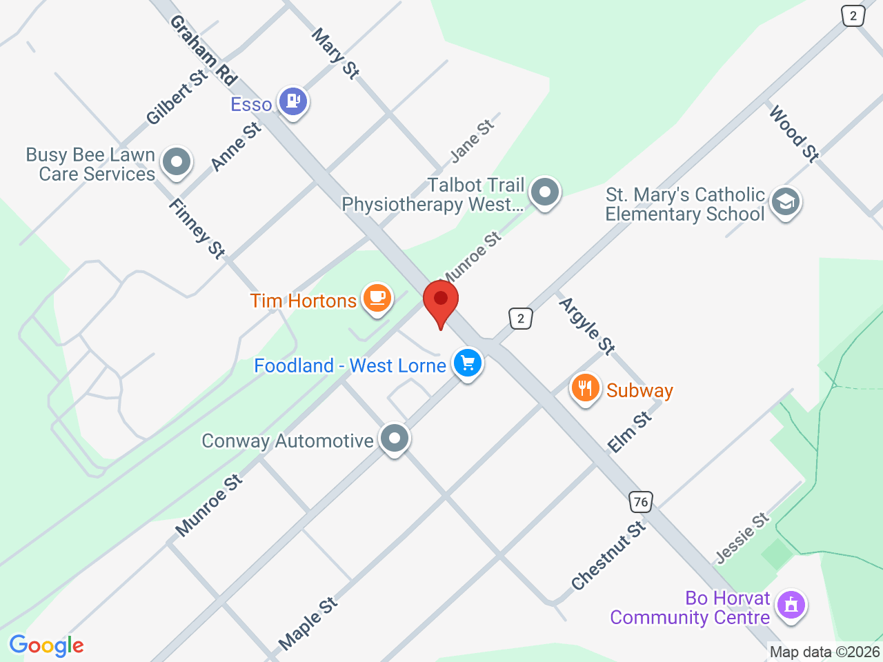 Street map for West Lorne Leaf, 234 Graham Rd, West Lorne ON