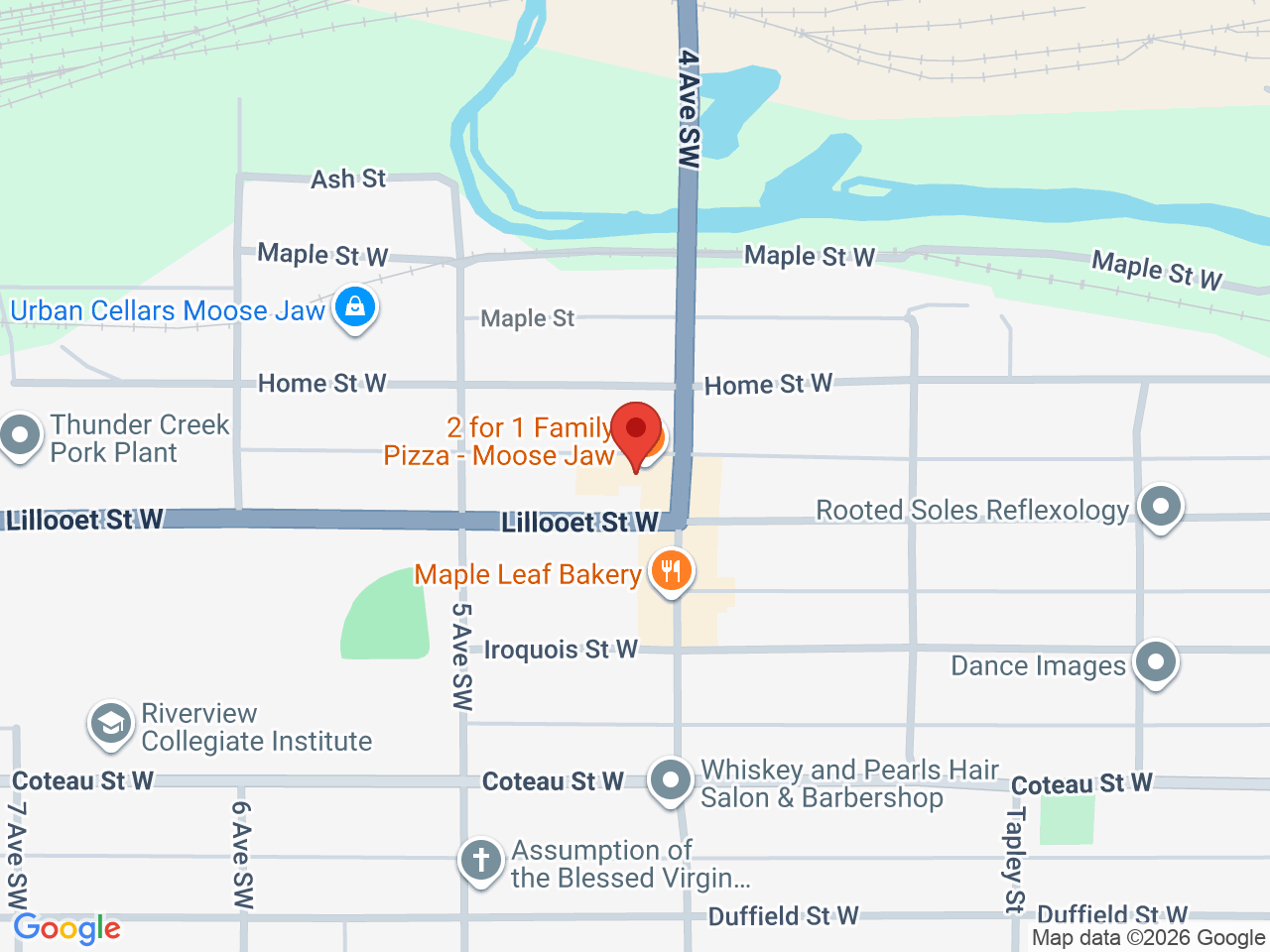 Street map for One Plant, 412 Lillooet St W, Moose Jaw SK