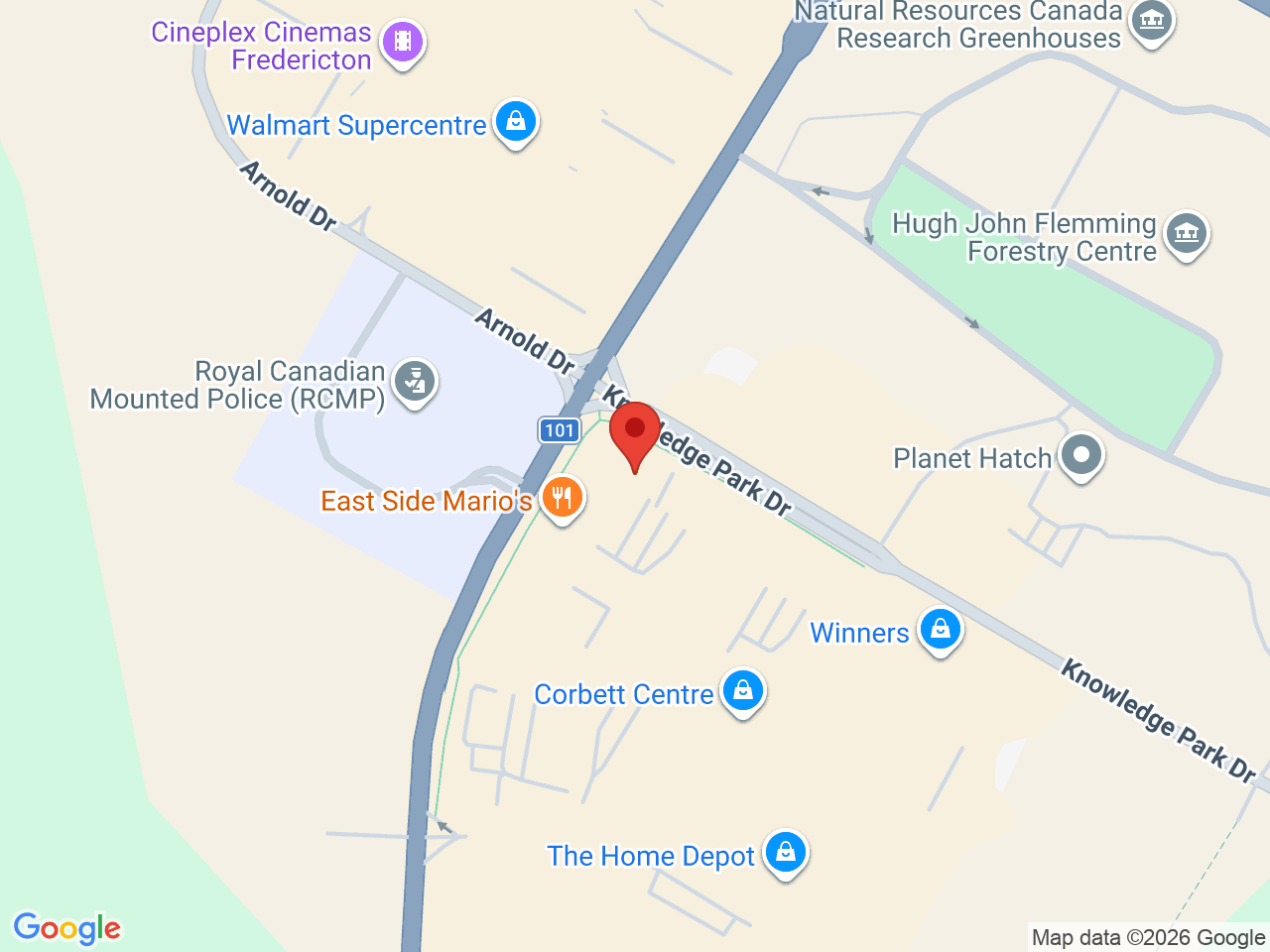 Street map for Cannabis NB, 10 Trinity Ave Unit G201, Fredericton NB