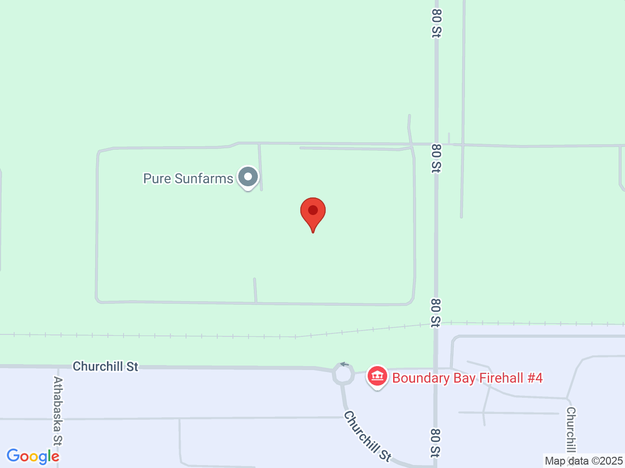 Street map for Pure Sunfarms, 4431 80 Street, Delta BC