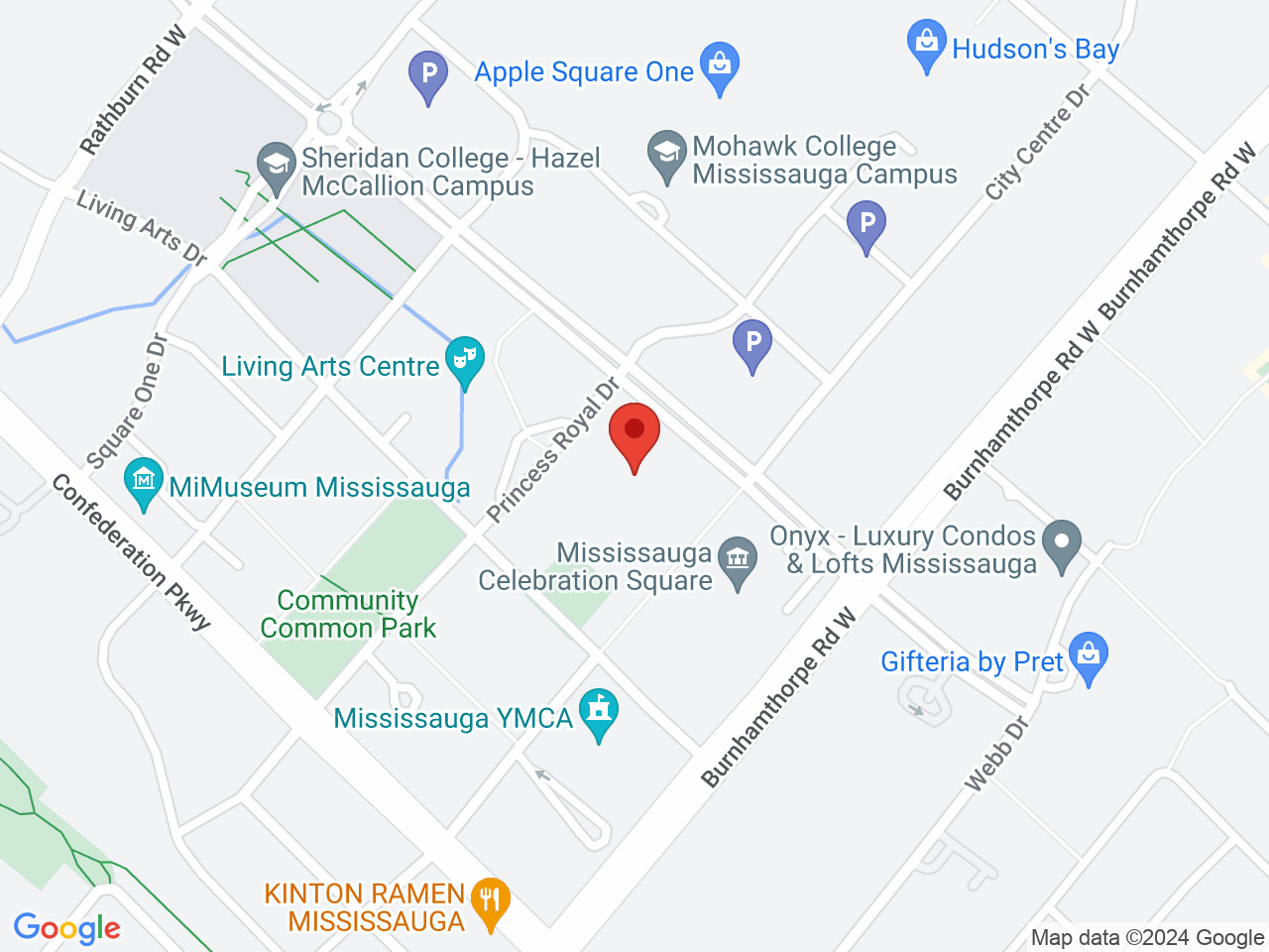 Street map for Haven St. Premium Cannabis, P.O. Box 43125, Mississauga ON