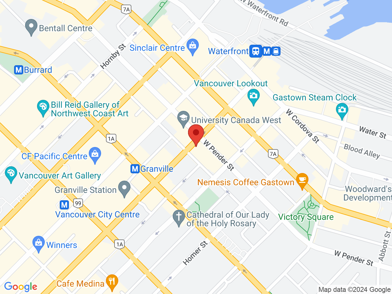 Street map for San Rafael '71, 510 Seymour St 9th floor, Vancouver BC