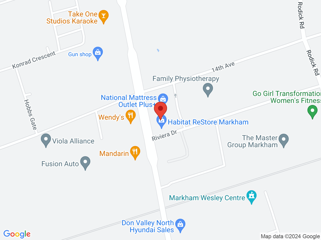 Street map for Woodstock, Markham Industrial Park, Markham ON