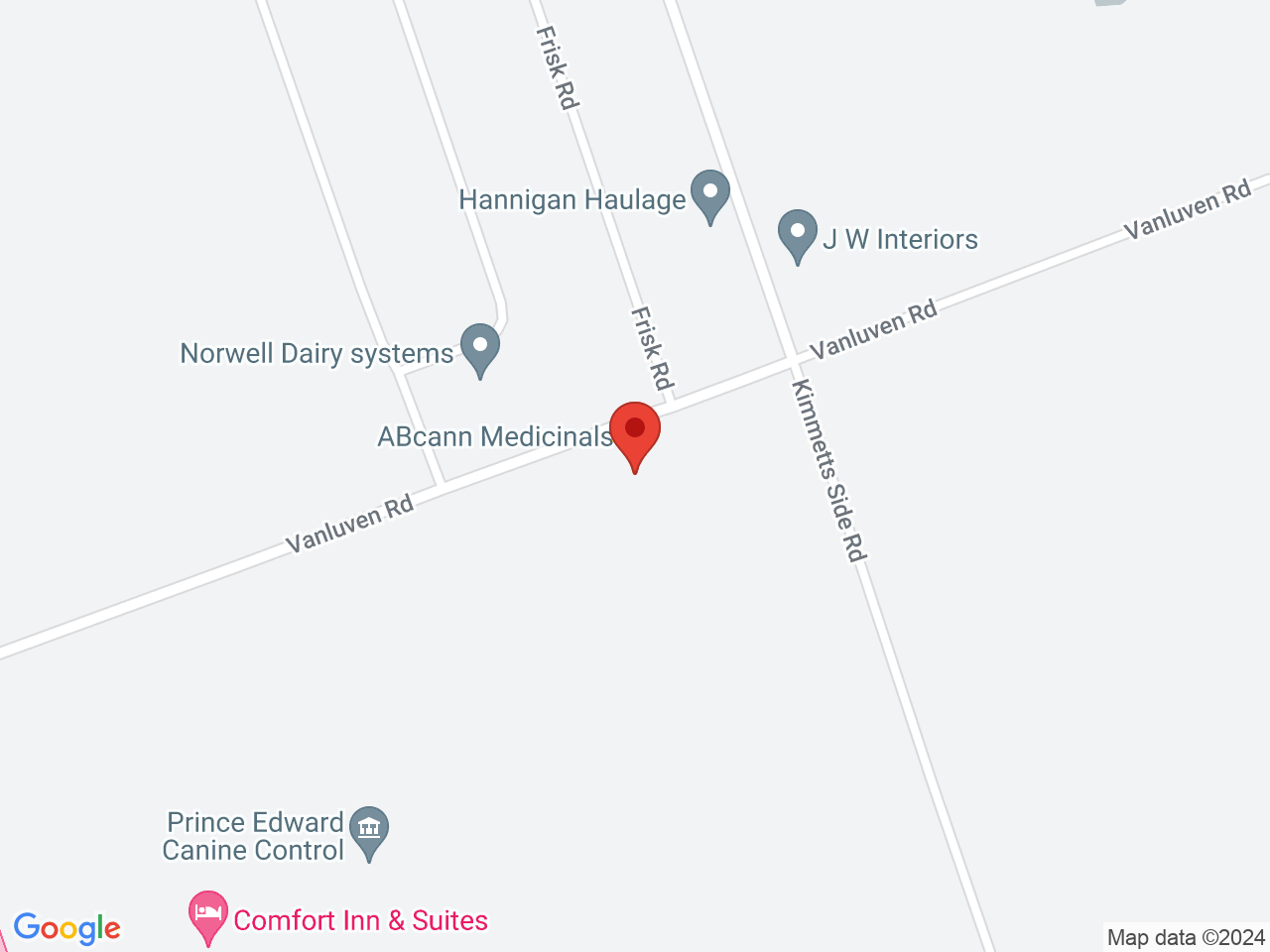 Street map for Canna Farms, 126 Vanluven Road, Napanee ON