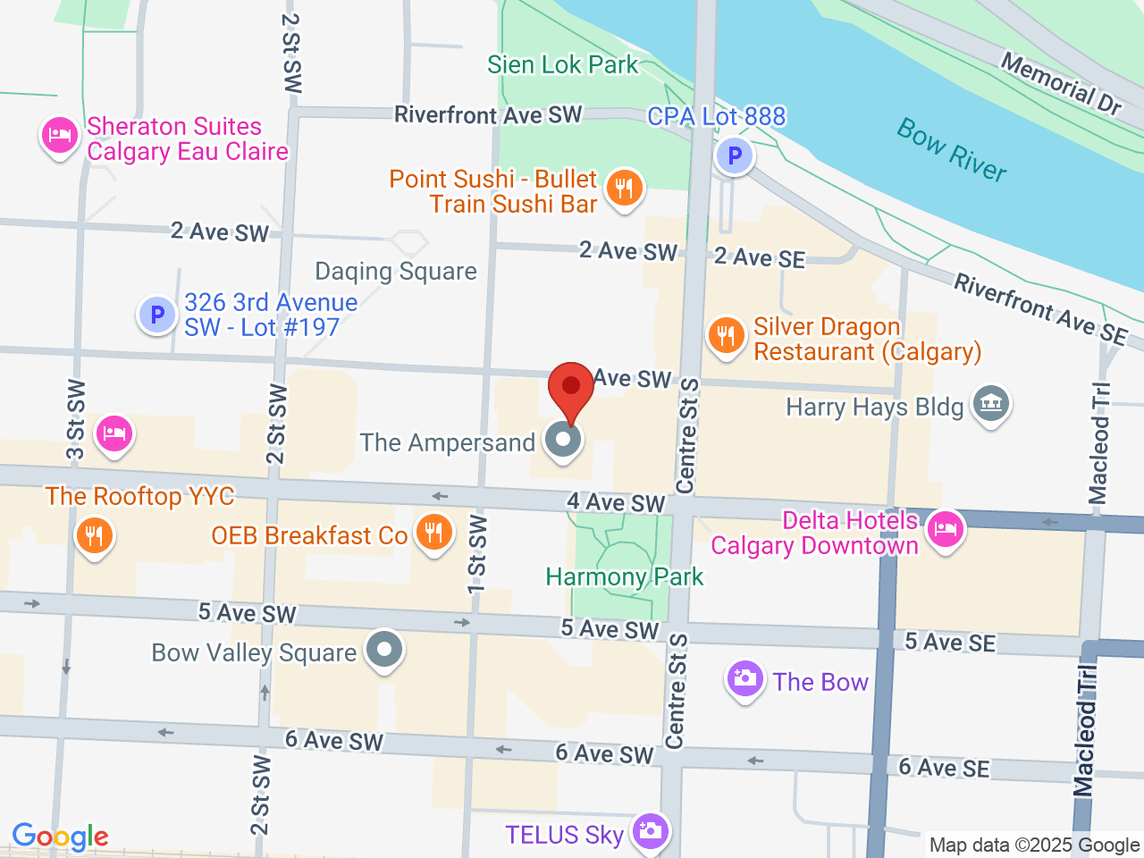 Street map for Qwest Reserve, 140 4 Ave SW Suite 1440, Calgary AB