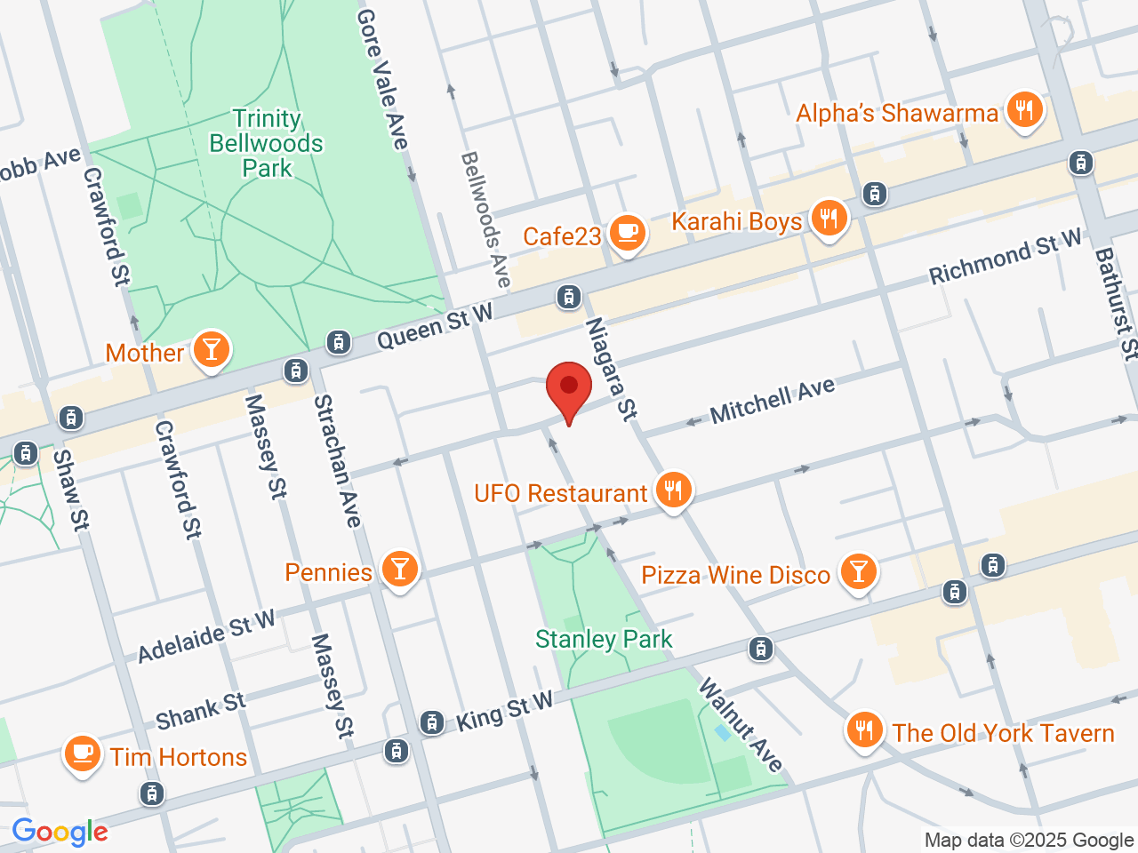 Street map for Kolab Project, 777 Richmond St W Unit 002, Toronto ON