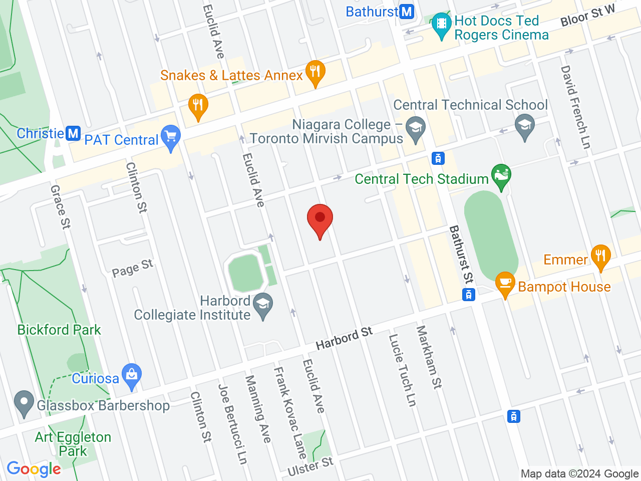 Street map for WDBX, 502 Palmerston Blvd, Toronto ON