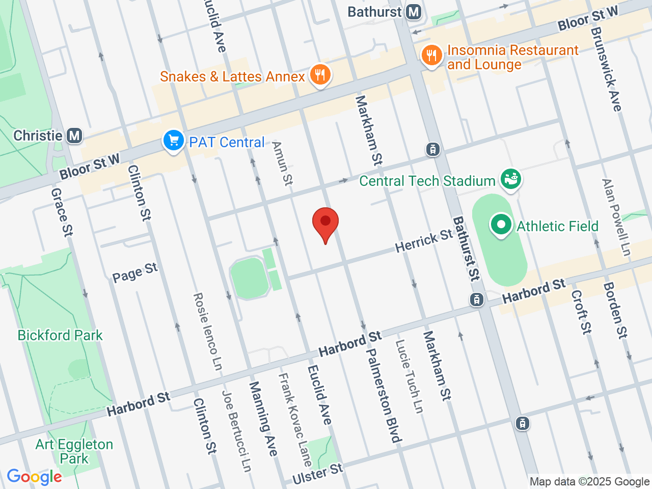 Street map for WDBX, 502 Palmerston Blvd, Toronto ON