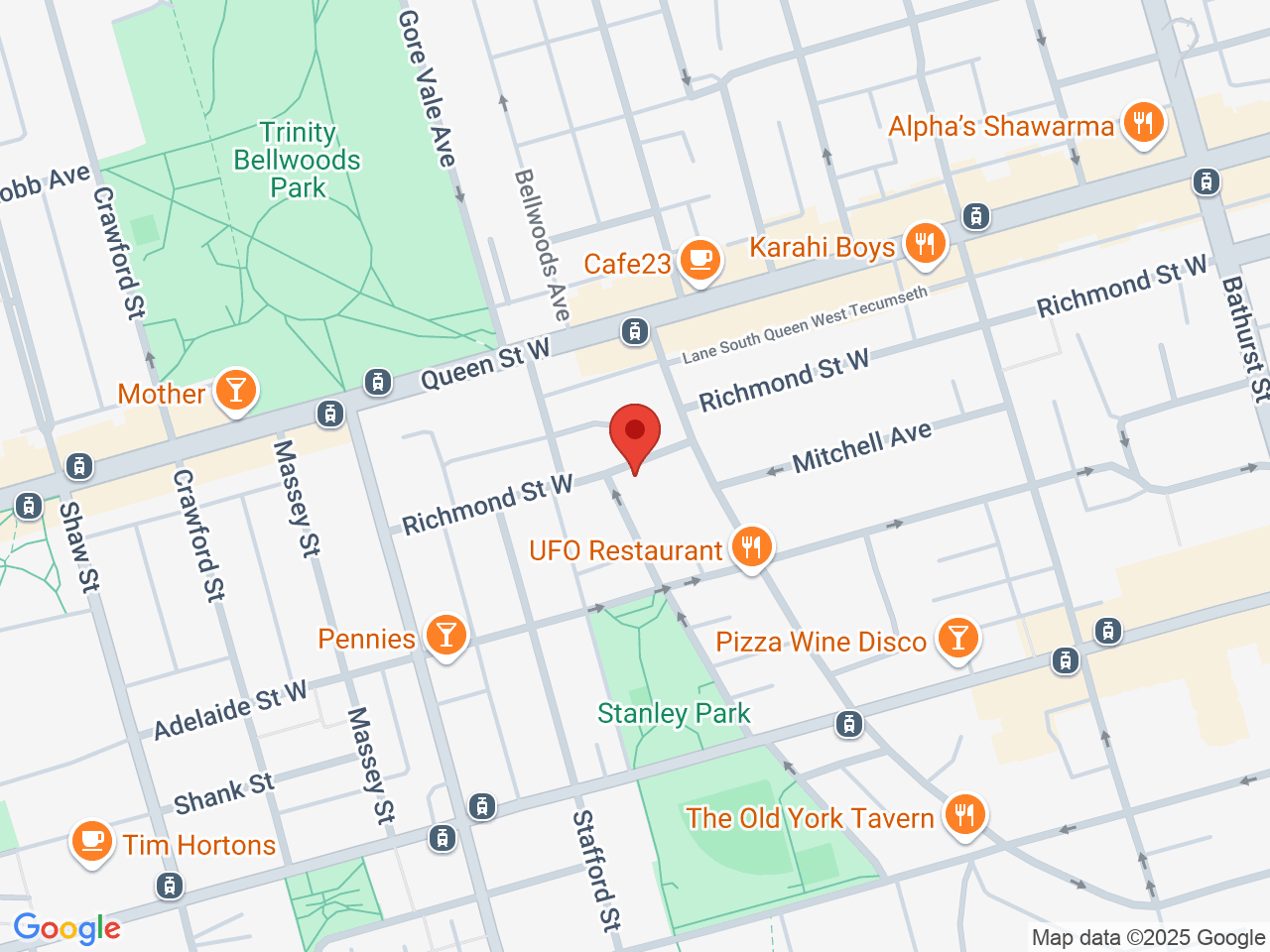 Street map for Foray, 777 Richmond St W, Toronto ON