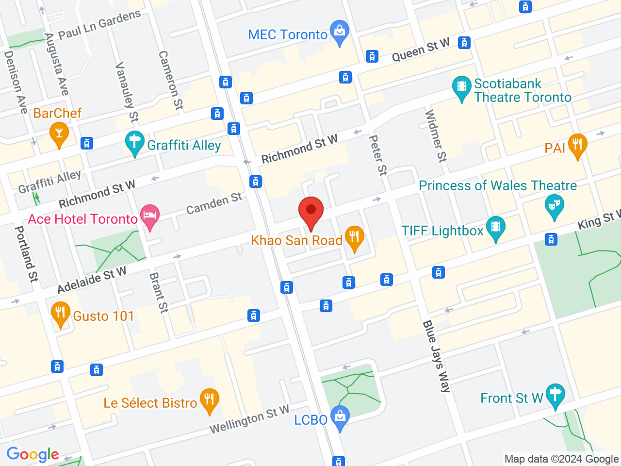 Street map for Kingsway, 355 Adelaide St W Floor 6, Toronto ON