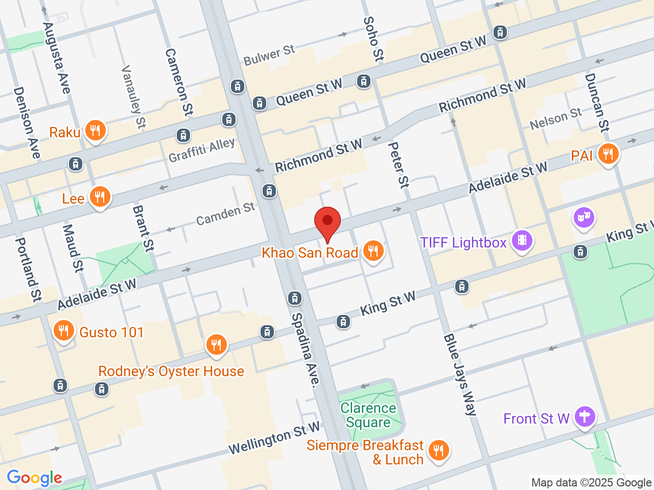 Street map for Kingsway, 355 Adelaide St W Floor 6, Toronto ON