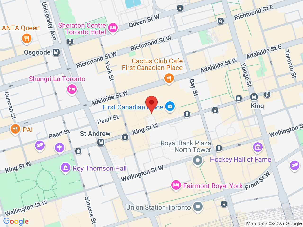 Street map for Veryvell, 100 King St W, Toronto ON