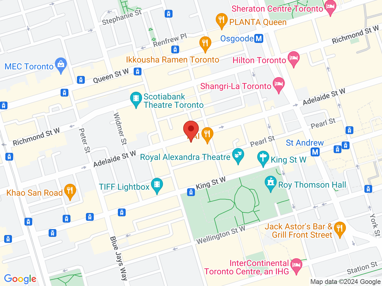 Street map for 48North First Harvest, 257 Adelaide St. W. Suite 500, Toronto ON