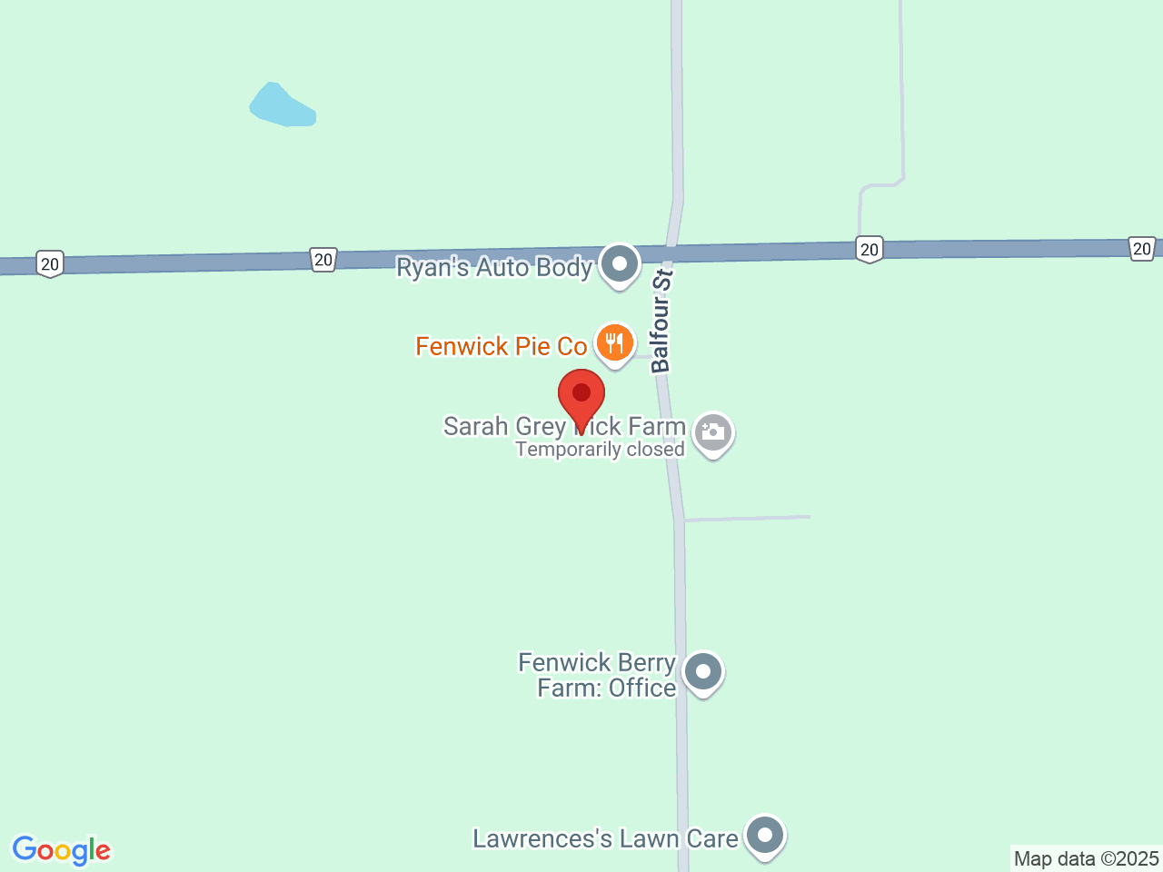 Street map for CannTrust, 1396 Balfour St, Fenwick ON