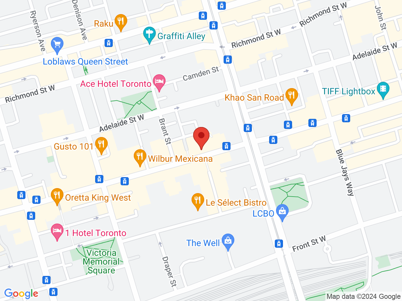 Street map for Everie, 500 King St W, Toronto ON