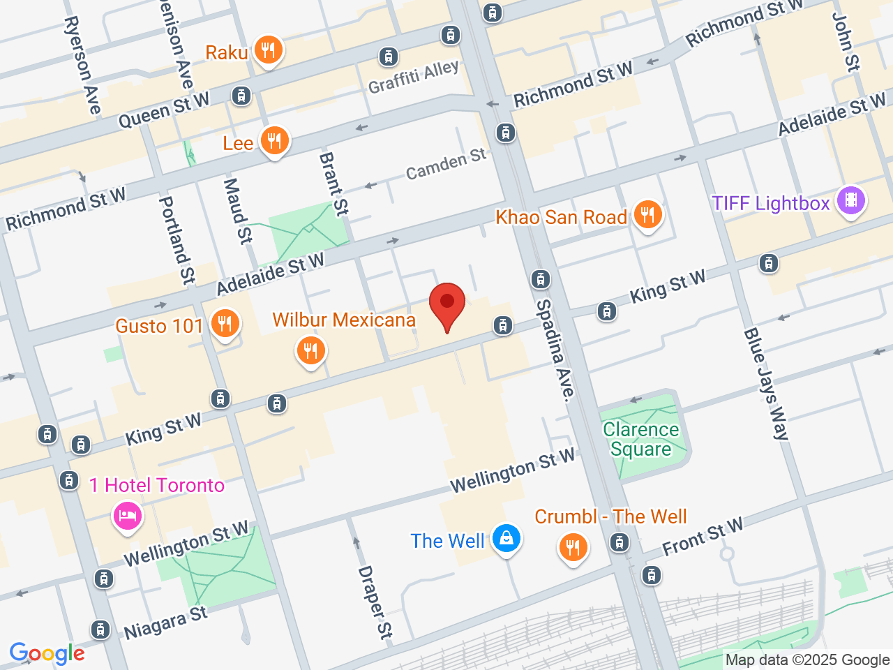 Street map for Everie, 500 King St W, Toronto ON