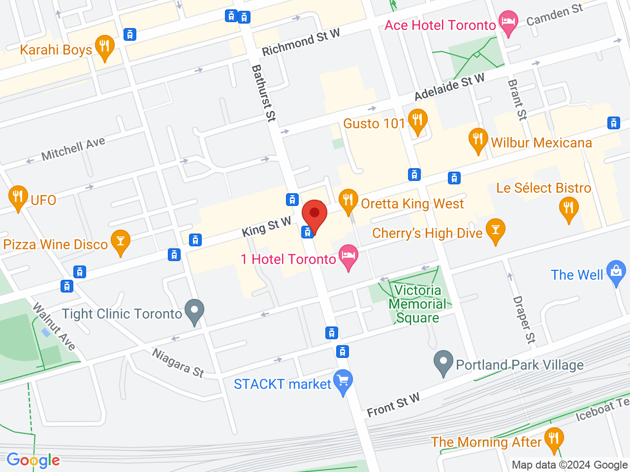 Street map for Basecamp, 73 Bathurst St., Unit 309, Toronto ON